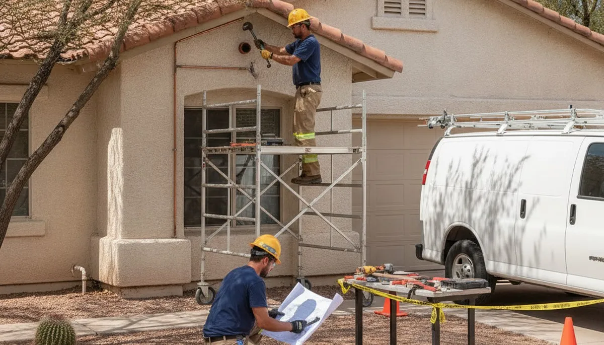 Plumber providing plumbing repair service in Mesa, AZ for residential and commercial customers