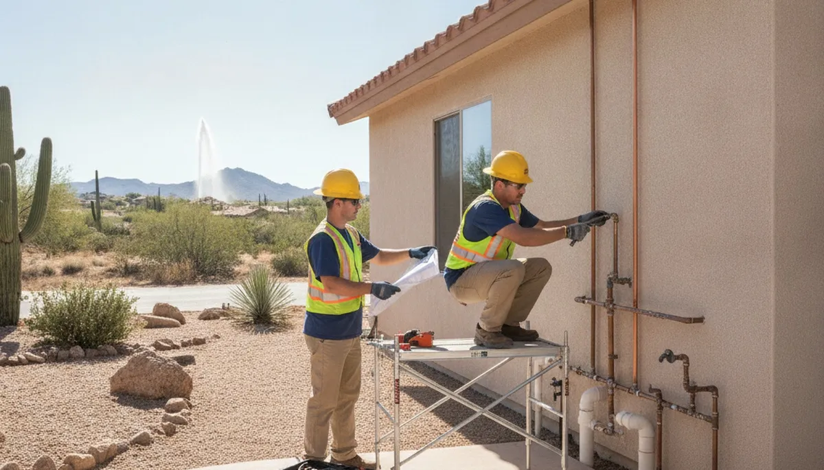 Mesa, AZ plumbing repair technician providing professional leak and pipe repair services