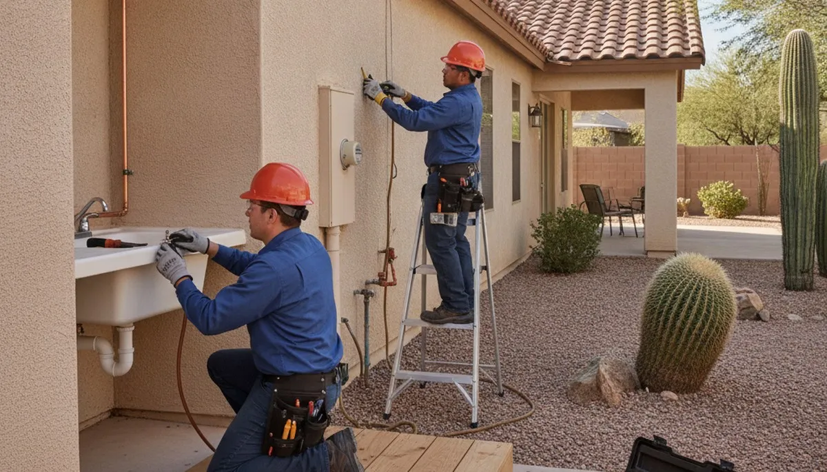 Mesa, AZ plumbing repair technician providing fast residential plumbing service