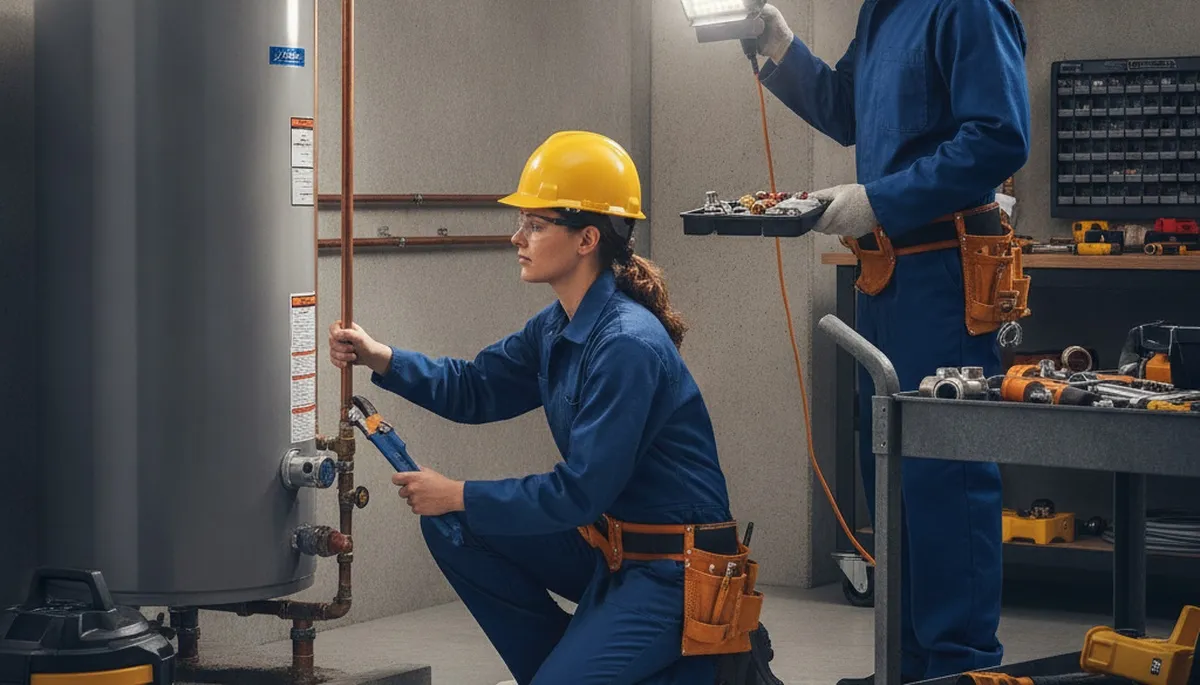 Mesa, AZ plumber repairing a home pipe for fast, reliable plumbing service